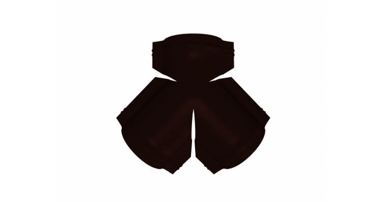 Тройник Y малого конька полукруглого 0,45 Drap RR 32 темно-коричневый