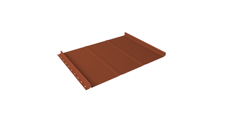 Кликфальц Line Grand Line 0.5 Satin с пленкой на замках RAL 8004 терракота