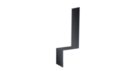 Планка примыкание боковое фальц 0,45 PE с пленкой RAL 7024 мокрый асфальт (2м)