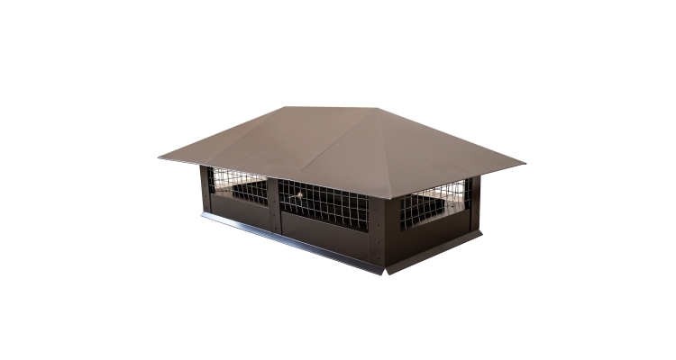 Дымник на трубу с сеткой 500х500мм 0.45 PE с пленкой RAL 8017 шоколад