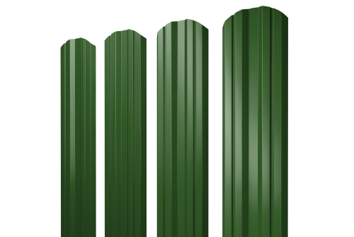 Штакетник Twin фигурный 0.45 PE RAL 6002 лиственно-зеленый
