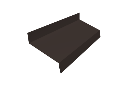 Отлив простой 50 0,5 Satin с пленкой RR 32 темно-коричневый (2м)