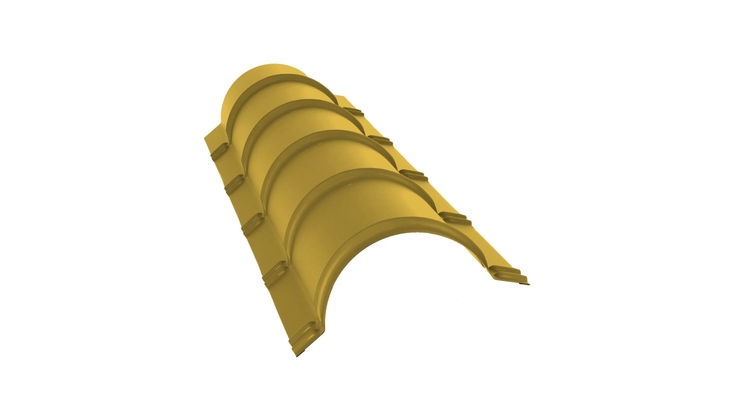 Планка конька полукруглого PE RAL 1018 цинково-желтый