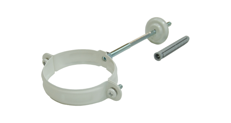 Хомут трубы PU 90 мм RAL 9003 сигнальный белый