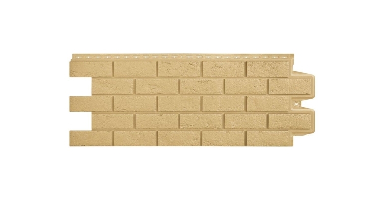 Фасадная панель GL Состаренный кирпич Classic песочный