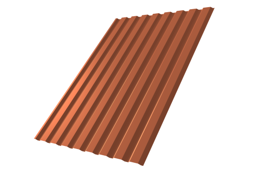 Профнастил С20А 0.5 Satin RAL 8004 терракота