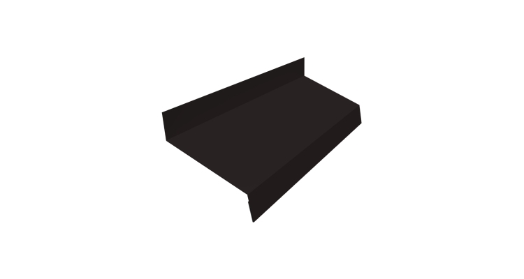 Отлив простой 50 0,45 PE с пленкой RAL 9005 черный (2м)