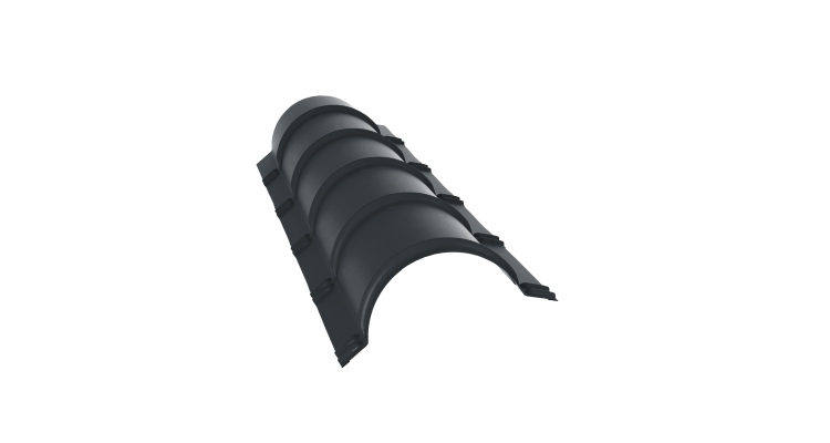 Планка малого конька полукруглого 0,45 Drap TR RAL 7016 антрацитово-серый (1,97м)