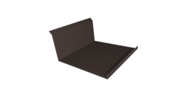 Планка примыкания нижняя 20х122х260х15 0,5 Velur X RR 32 темно-коричневый (2м)