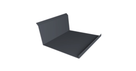 Планка примыкания нижняя 20х122х260х15 0,5 Drap TX RAL 7024 мокрый асфальт (3м)