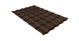 Металлочерепица кредо Grand Line 0,45 Drap TX RAL 8017 шоколад