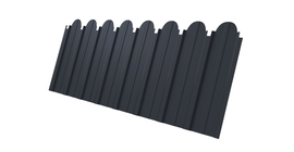 Профнастил C10A фигурный 0,5 PurPro RAL 7024 мокрый асфальт