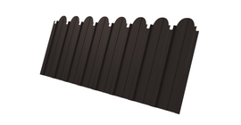 Профнастил C10A фигурный 0.5 Velur X RR 32 темно-коричневый