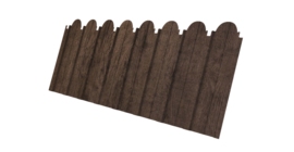 Профнастил C10A фигурный 0.45 Print Premium Antique Wood TwinColor