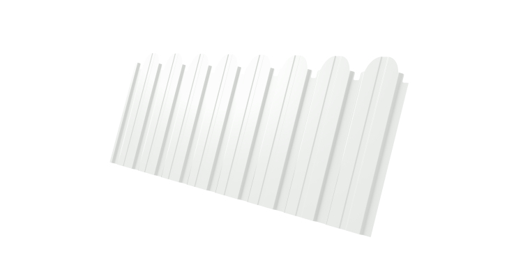 Профнастил C10B фигурный 0.45 PE-Double RAL 9003 сигнальный белый