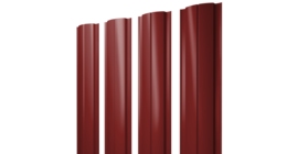 Штакетник Полукруглый Slim с прямым резом 0.45 PE RAL 3011 коричнево-красный