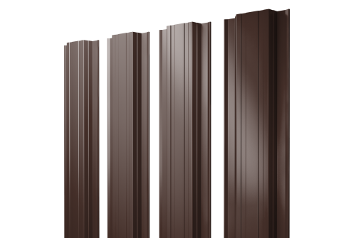 Штакетник Прямоугольный с прямым резом 0,4 PE-Double RAL 8017 шоколад