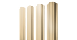 Штакетник Прямоугольный фигурный 0.4 PE RAL 1014 слоновая кость