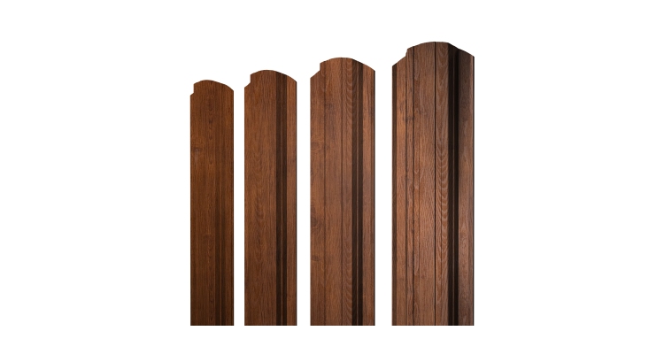 Штакетник Прямоугольный фигурный 0,45 Print Premium Golden Wood Fresh TwinColor