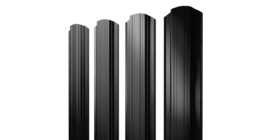 Штакетник Прямоугольный фигурный 0.5 Satin RAL 9005 черный