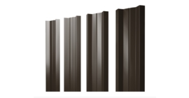 Штакетник М-образный А с прямым резом 0.5 Satin Matt RR 32 темно-коричневый