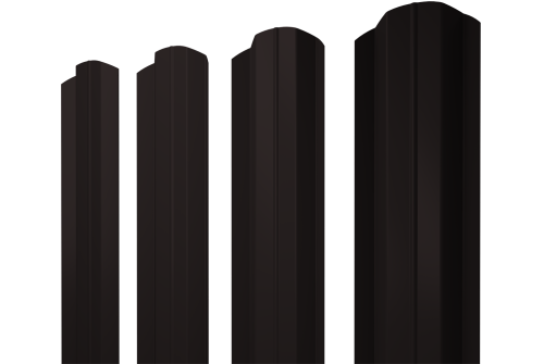 Штакетник М-образный В фигурный 0,5 Satin RAL 9005 черный