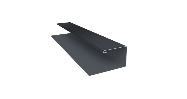 Планка П-образная Блок-хаус new 0,45 Drap TwinColor RAL 7024 мокрый асфальт (3м)