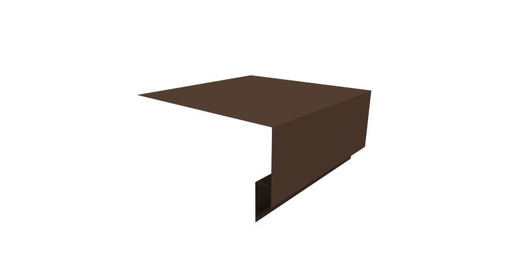 Планка околооконная сложная Блок-хаус new 200х75х27 0,45 Drap TwinColor RAL 8017 шоколад (3м)