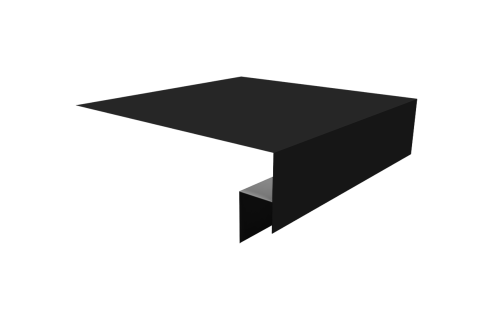 Планка околооконная сложная Блок-хаус new 250х50х27 (j-фаска) 0,45 PE с пленкой RAL 9005 черный (3м)