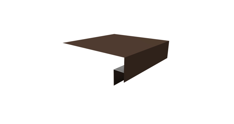 Планка околооконная сложная Блок-хаус new 250х50х27 (j-фаска) 0,45 Drap ST RAL 8017 шоколад (2м)