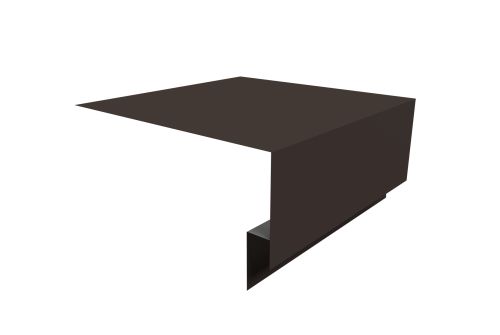 Планка околооконная сложная Блок-хаус new 250х75х27 0,5 Satin с пленкой RR 32 темно-коричневый (2м)