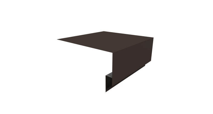 Планка околооконная сложная Блок-хаус new 250х75х27 0,5 Satin Matt RR 32 темно-коричневый (2м)