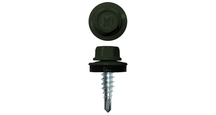 Саморез по металлу Daxmer 4.8х19 RAL 6020 (250) сверло №2