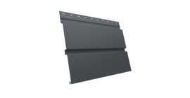 Софит металлический Квадро Брус без перфорации 0,45 PE с пленкой RAL 7024 мокрый асфальт