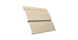 Софит металлический Квадро Брус с перфорацией 0,45 PE с пленкой RAL 1015 светлая слоновая кость