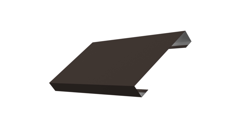 Ламель лицевая 125 забора жалюзи Texas 0.45 Drap TX RR 32 темно-коричневый