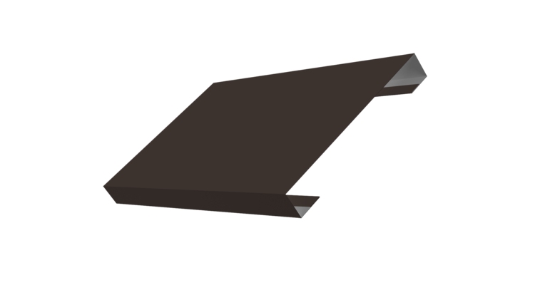 Ламель лицевая 150 забора жалюзи Texas 0.5 Satin с пленкой RR 32 темно-коричневый