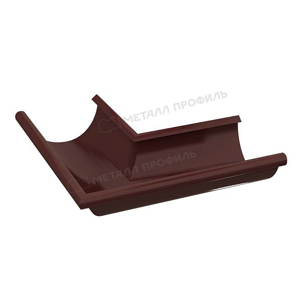 Угол желоба наружный Металл Профиль GRANDSYSTEM D125х90 градусов RAL 8017