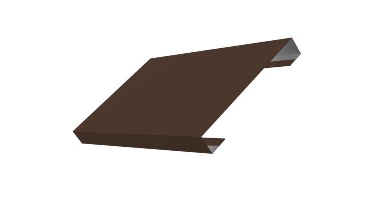 Ламель лицевая 150 забора жалюзи Texas 0.5 Drap с пленкой RAL 8017 шоколад