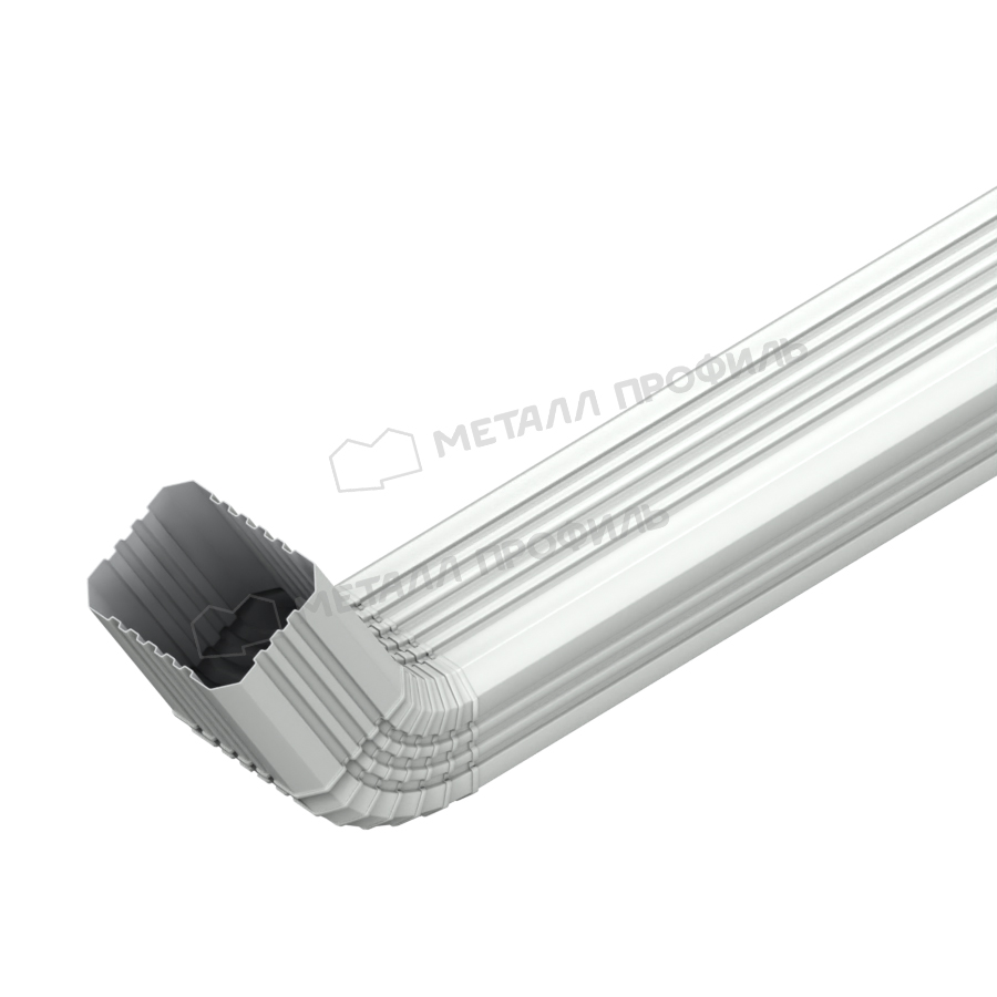 Труба водосточная с коленом Металл Профиль БЮДЖЕТ 76х102х1000 RAL 9003