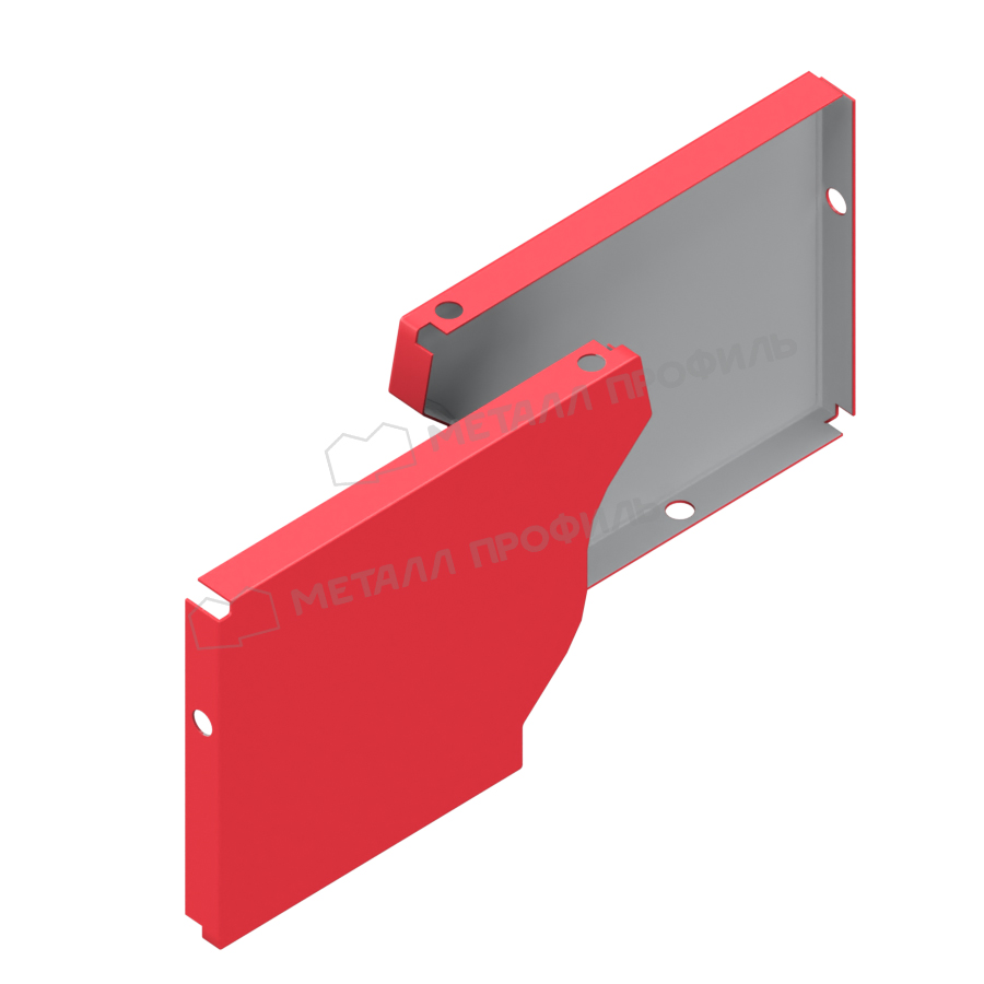 Заглушка желоба левая Металл Профиль БЮДЖЕТ 120х86 RAL 3011
