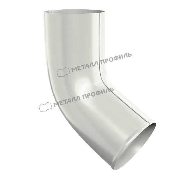 Колено сливное Металл Профиль GS lite D90х60 градусов RAL 9003