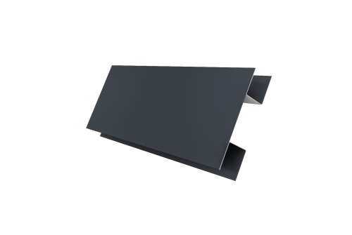 Планка H-образная Экобрус 0,5 Satin с пленкой RAL 7024 мокрый асфальт (2м)