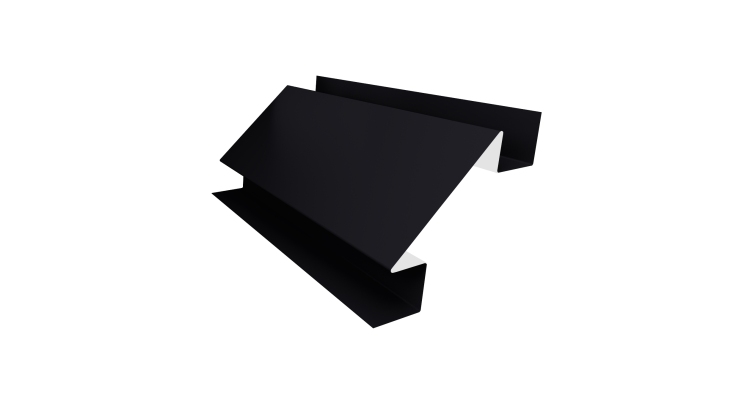 Планка угла внутреннего сложного Экобрус Grand Line 0,45 PE с пленкой RAL 9005 черный (3м)