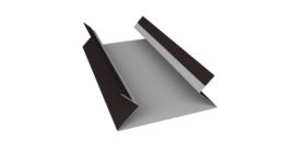 Планка угла внутреннего составная верхняя 0,5 Satin с пленкой RAL 9005 черный (2м)