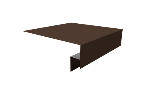 Планка околооконная сложная Экобрус Grand Line 200х50х25 0,45 PE с пленкой RAL 8017 шоколад (2м)