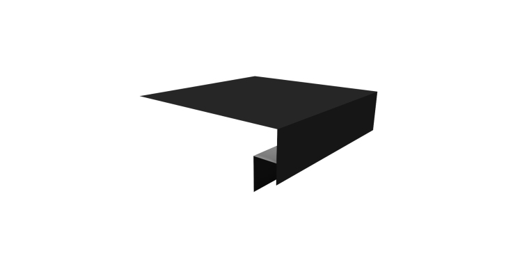 Планка околооконная сложная Экобрус Grand Line 200х50х25 0,5 Satin Matt RAL 9005 черный (3м)