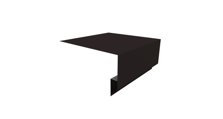 Планка околооконная сложная Экобрус Grand Line 200х75х25 0,45 Drap TX RAL 9005 черный (3м)