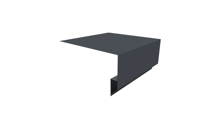 Планка околооконная сложная Экобрус Grand Line 250х75х25 0,45 Drap TR RAL 7024 мокрый асфальт (2м)