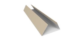 Планка стыковочная составная нижняя 0,45 PE с пленкой RAL 1015 светлая слоновая кость (2м)